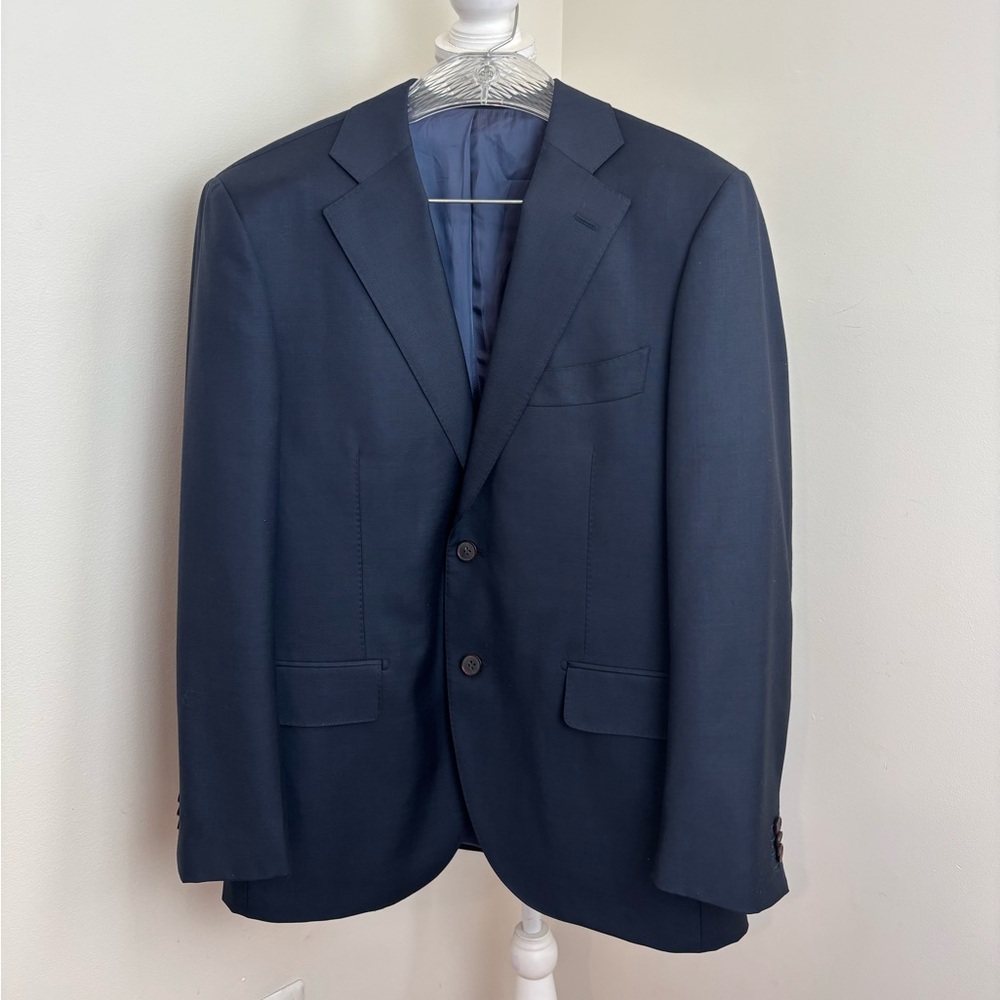 Suitsupply Dark Blue Blazer Jacket 2-Button Pure Wool Super110s Vitale 44R